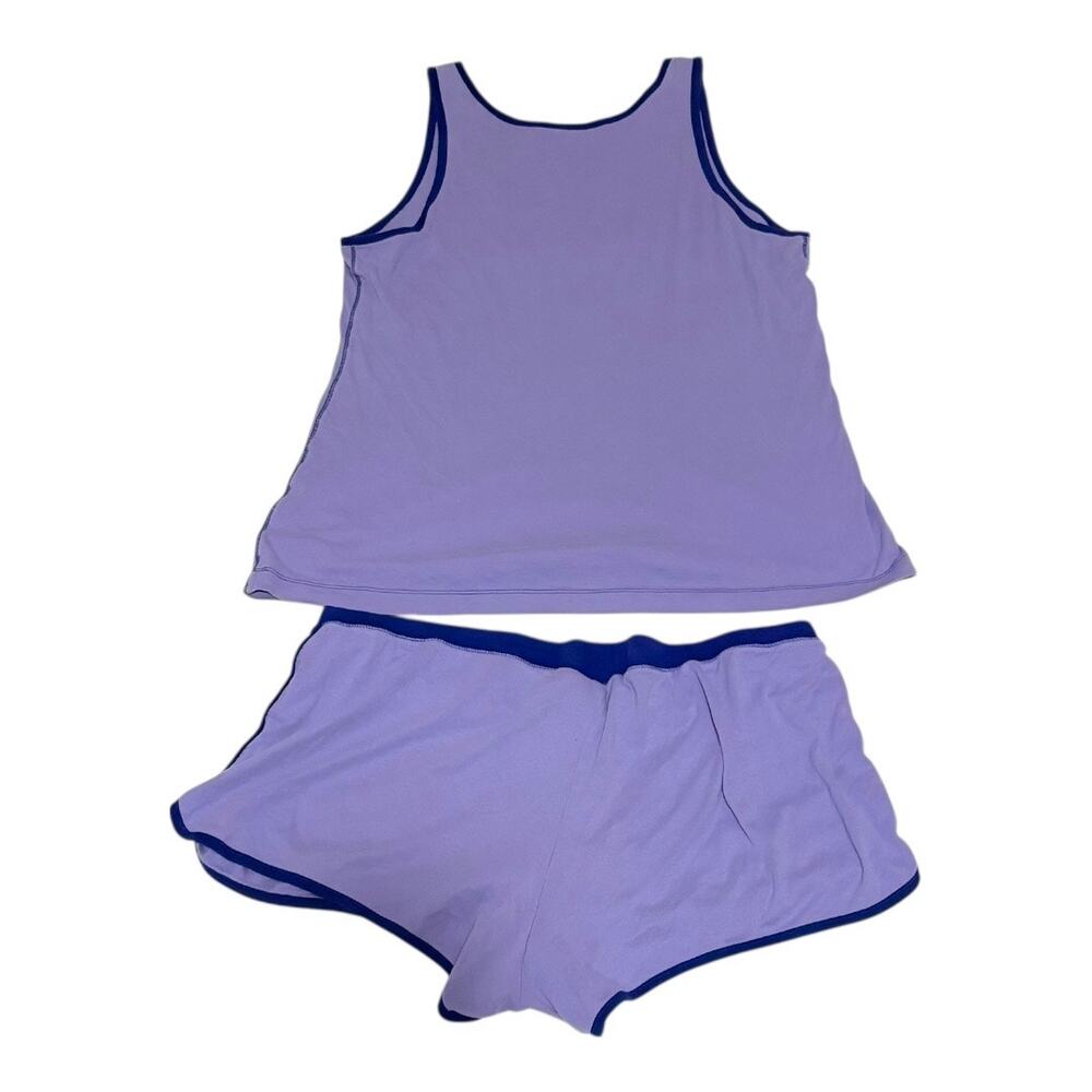 CLEARANCE Victoria's Secret Pajama Lounge Set - Tank Top & Shorts - L - Purple - Picture 2 of 15
